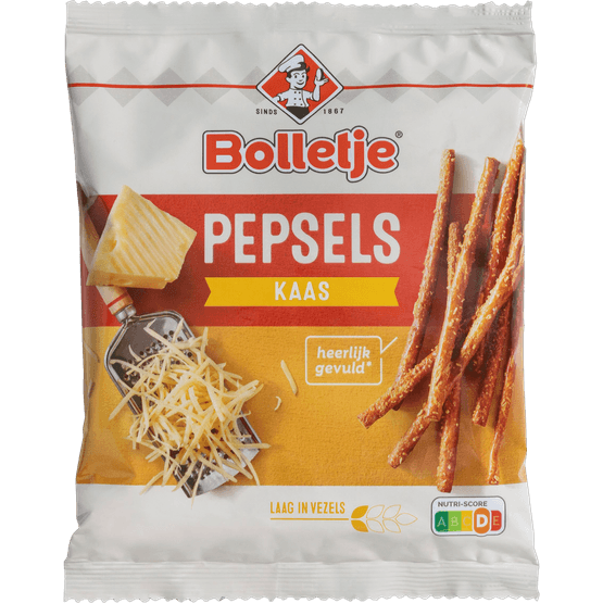 Foto van Bolletje Pepsels kaas op witte achtergrond