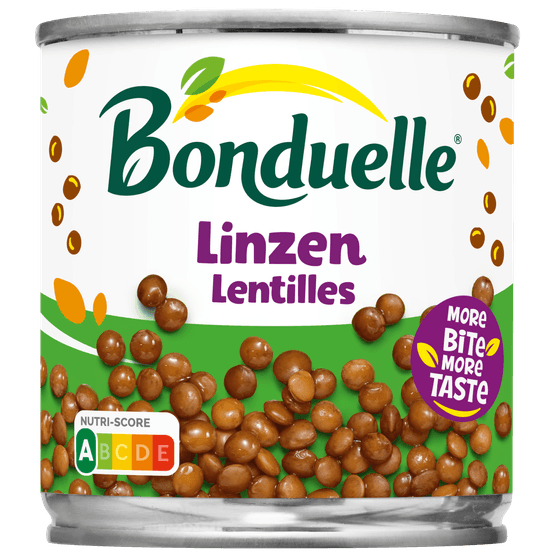 Foto van Bonduelle Linzen pure op witte achtergrond