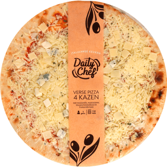 Foto van Daily Chef Pizza 4 kazen op witte achtergrond
