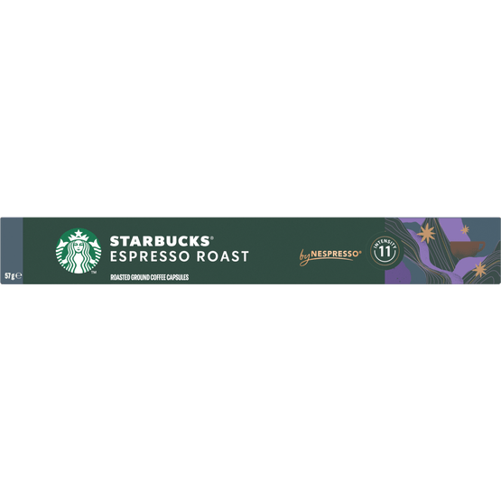 Foto van Starbucks Koffiecups espresso dark roast op witte achtergrond