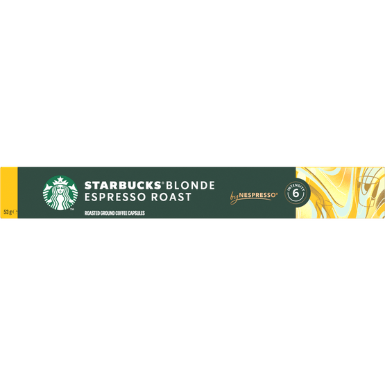 Foto van Starbucks Koffiecups blonde espresso roast blond op witte achtergrond