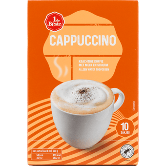 1 de Beste Oploskoffie cappuccino 10 stuks