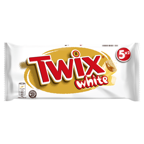 Foto van Twix White 5 stuks op witte achtergrond