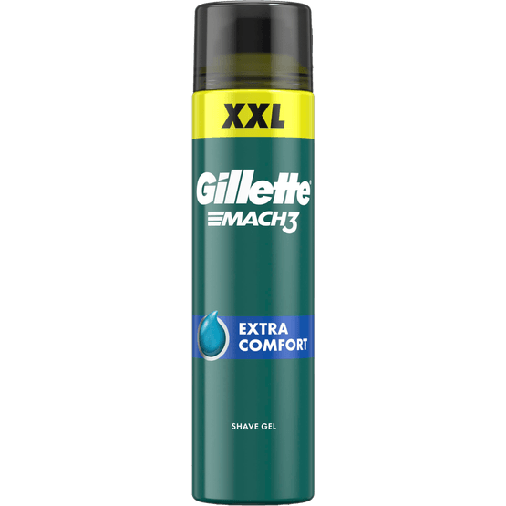 Foto van Gillette Mach3 scheergel extra comfort op witte achtergrond