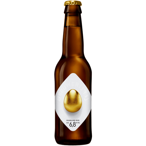 Foto van Brouwerij 't IJ Gouden ij op witte achtergrond