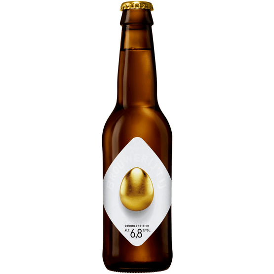 Foto van Brouwerij 't IJ Gouden ij op witte achtergrond