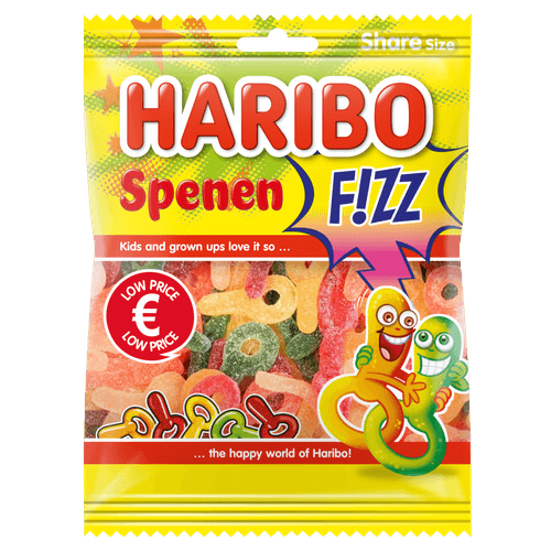 Foto van Haribo Zure spenen op witte achtergrond