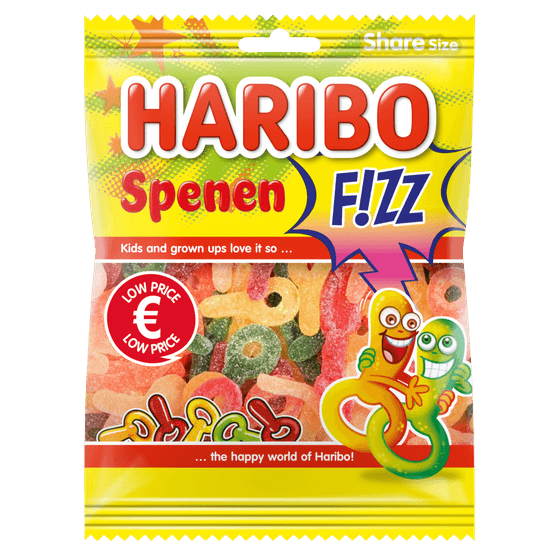Foto van Haribo Zure spenen op witte achtergrond
