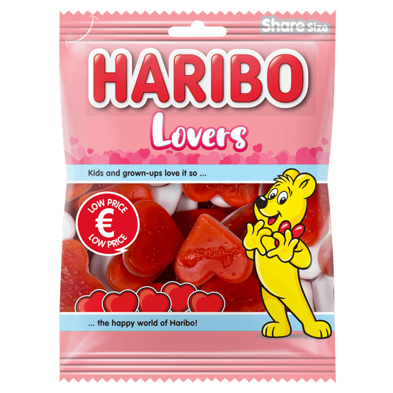 Foto van Haribo Lovers op witte achtergrond