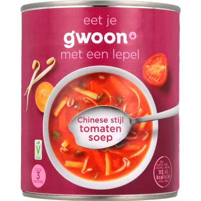 G'woon Soep chinese tomaten