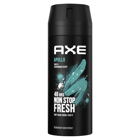 Foto van AXE Deospray apollo op witte achtergrond