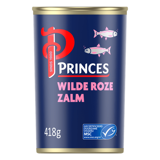 Foto van Princes Roze zalm op witte achtergrond