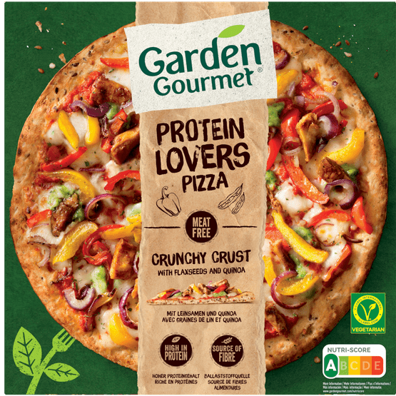 Foto van Garden Gourmet Pizza protein lovers op witte achtergrond