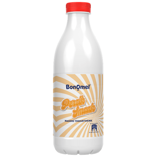 Foto van Bonomel Yoghurtdrink perzik op witte achtergrond