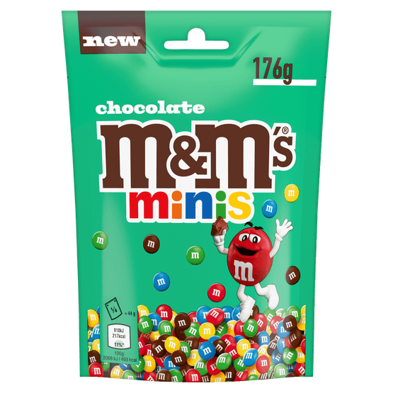 Foto van M&M's Mini op witte achtergrond