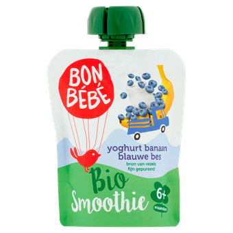 Bonbébé Smoothy bio yoghurt-banaan-blauwe bes