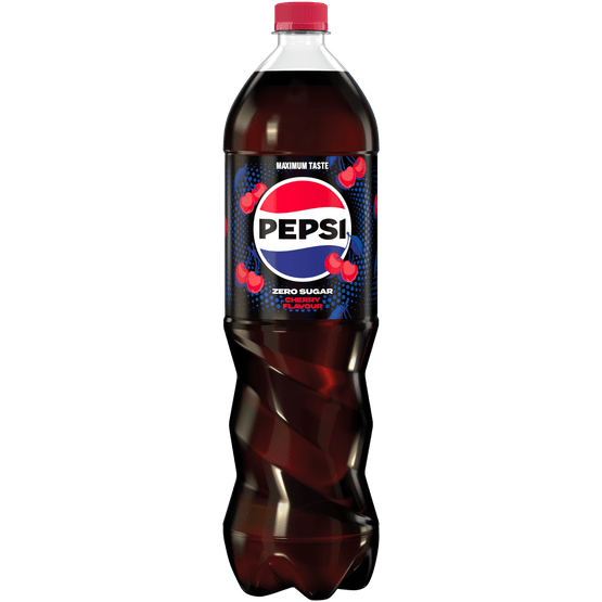 Foto van Pepsi Zero cherry op witte achtergrond