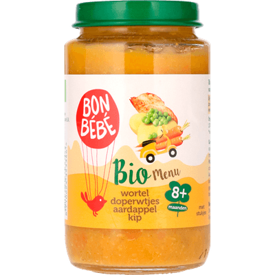 Bonbébé Biomenu m0816 wortel doperwtjes aardappel kip 8+ maanden