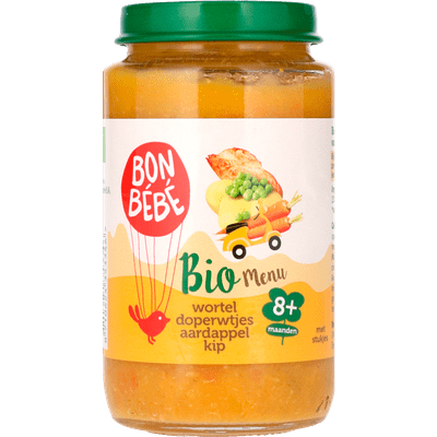 Bonbébé Biomenu m0816 wortel doperwtjes aardappel kip 8+ maanden