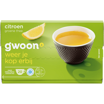 G'woon Groene thee citroen kop 20 zakjes