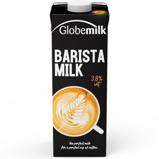 Foto van Globemilk Barista milk op witte achtergrond