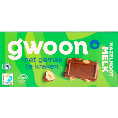 G'woon Chocoladereep hazelnoot melk
