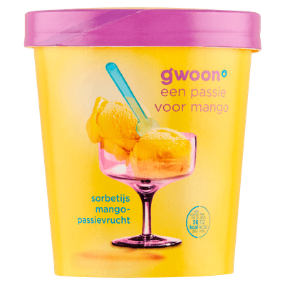 G'woon Sorbet ijs mango passievrucht