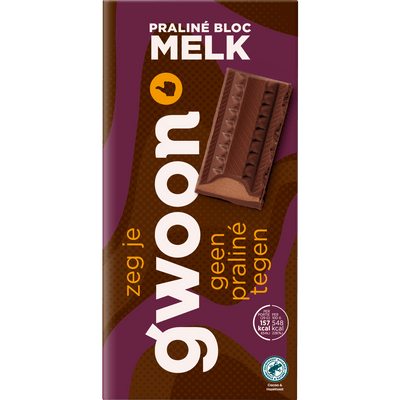 G'woon Chocoladereep praline melk