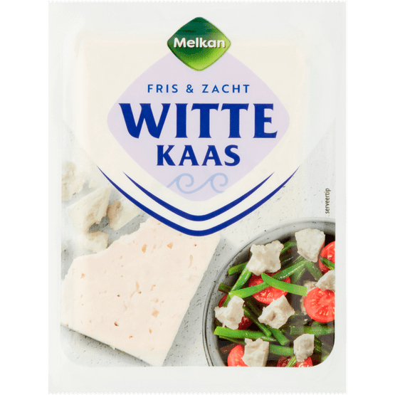 Foto van Melkan Zachte witte kaas 45+ op witte achtergrond