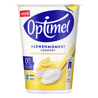 Optimel Verwenmoment yoghurt citroen cheesecakesmaak