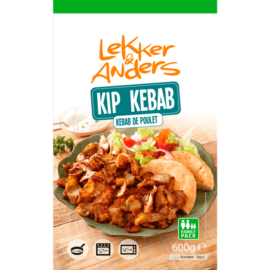 Foto van Lekker & Anders Kip kebab op witte achtergrond