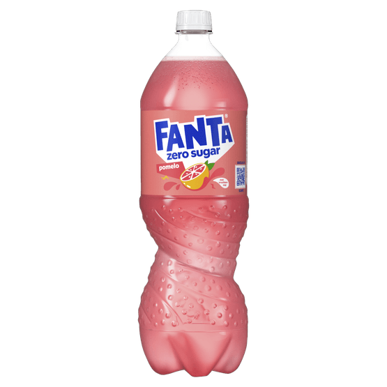 Foto van Fanta Pomelo no sugar op witte achtergrond