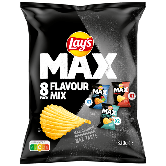 Foto van Lay's Ribbelchips max 8 st. op witte achtergrond