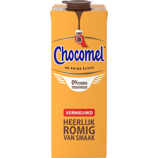 Foto van Chocomel Chocolademelk 0% op witte achtergrond