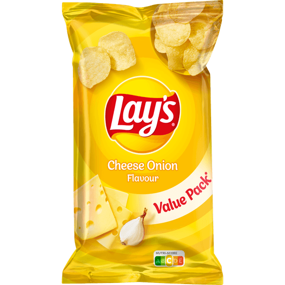 Foto van Lay's Chips cheese union op witte achtergrond