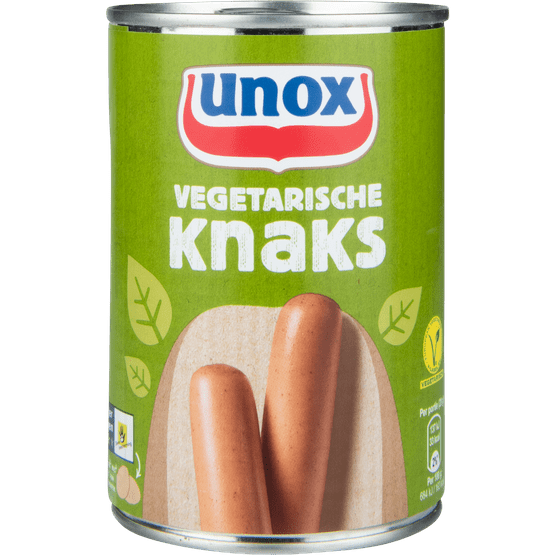Foto van Unox Knaks vegetarisch op witte achtergrond