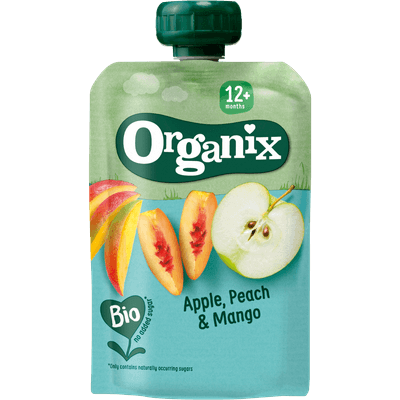 Organix Knijpzakje appel-perzik-mango