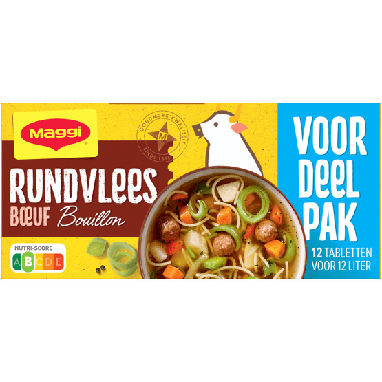 Foto van Maggi Bouillon rund op witte achtergrond