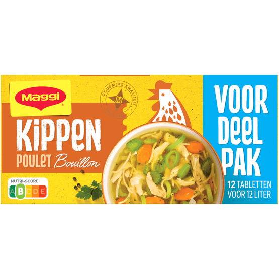 Foto van Maggi Bouillon kip op witte achtergrond