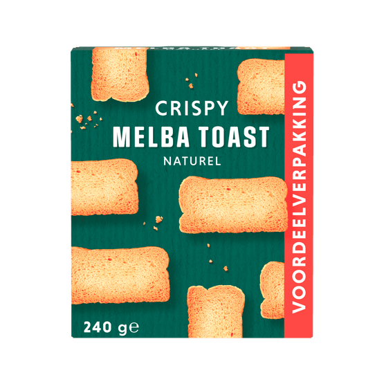 Foto van Crispy Melba toast naturel op witte achtergrond