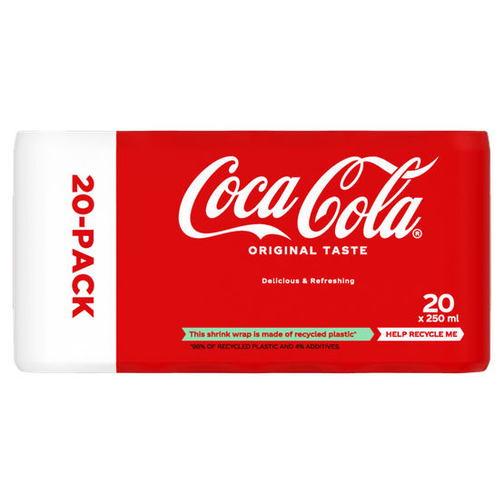 Foto van Coca-Cola Regular 20x25 cl op witte achtergrond