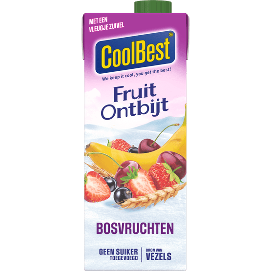 Foto van CoolBest Fruitontbijt bosvruchten op witte achtergrond
