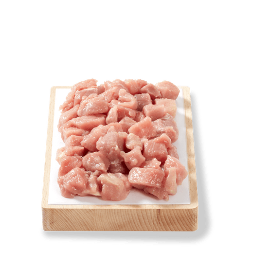 Foto van Vleeschmeesters Bami/nasi vlees 350 gram op witte achtergrond