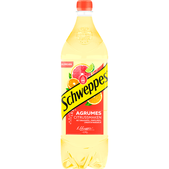 Foto van Schweppes Agrumes op witte achtergrond