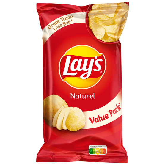 Foto van Lay's Chips naturel op witte achtergrond