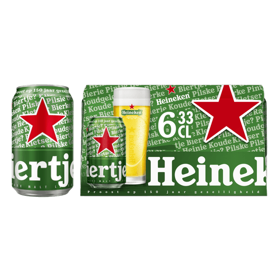 Foto van Heineken Pilsener 6x33 cl op witte achtergrond