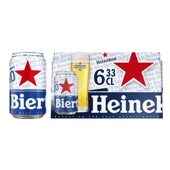 Foto van Heineken Pilsener alcoholvrij 6x33cl op witte achtergrond