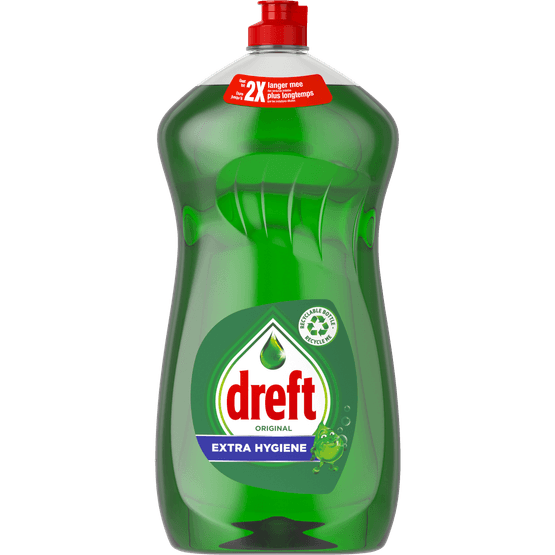 Foto van Dreft Afwasmiddel extra hygiene original op witte achtergrond