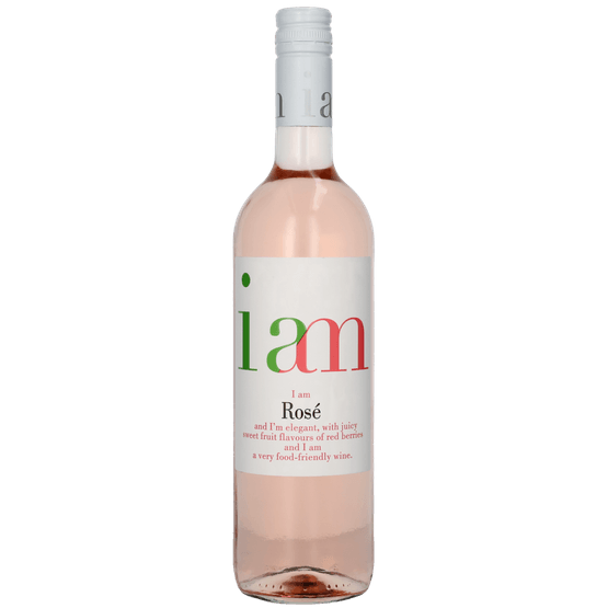 Foto van I Am Pinot blush rose op witte achtergrond