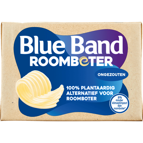 Foto van Blue Band Roombeter ongezouten op witte achtergrond
